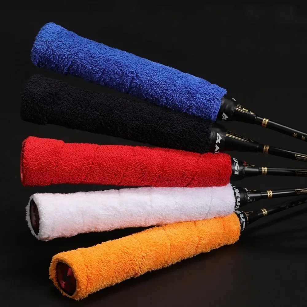Side Tape Racket - Pro Sweat-Absorbing Overgrips Cotton Towel Grip