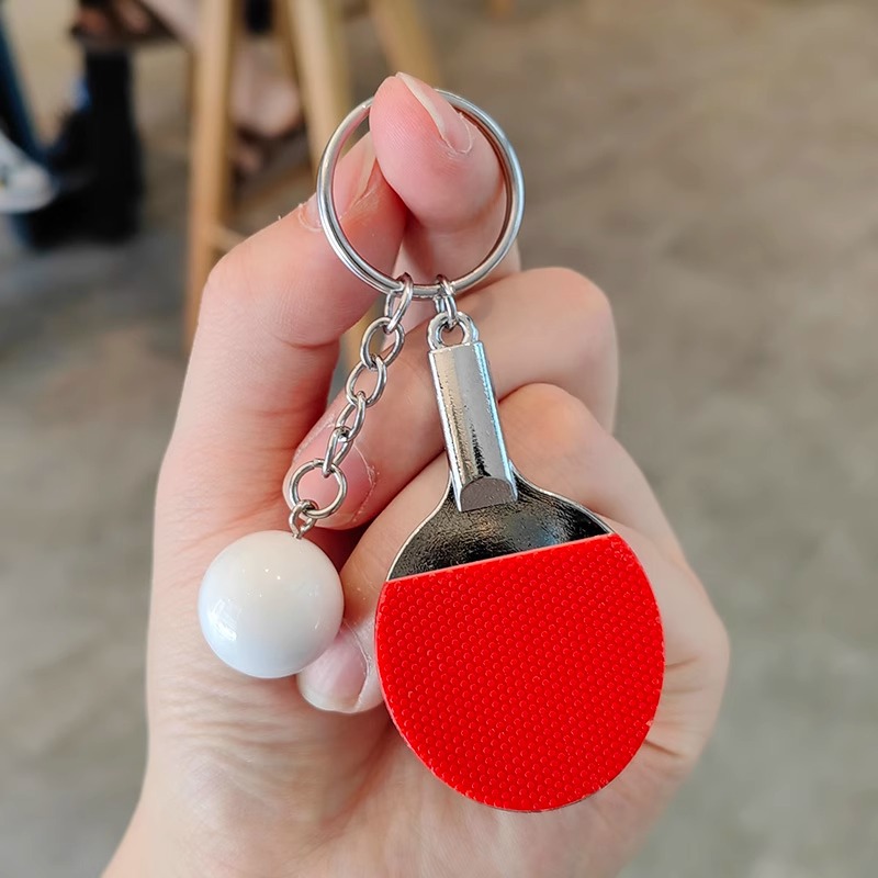 Table Tennis Keychain - Creative Simulation Table Tennis Racket Cute