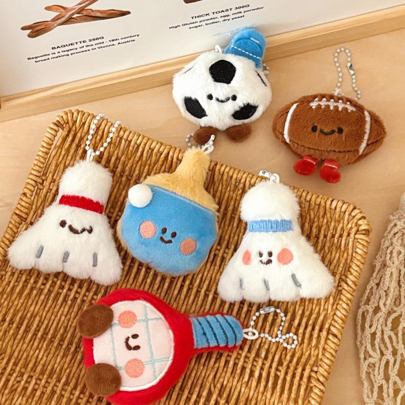 New Cute Cartoon Plush Ball De - đánh giá và giá Table Tennis Keychain