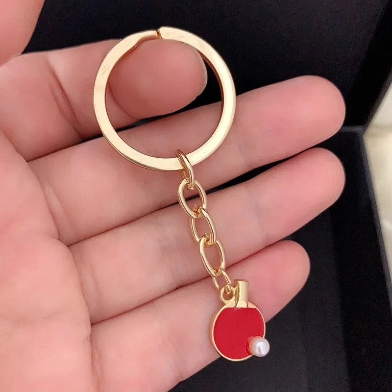 Black Red sports table tennis  - đánh giá và giá Table Tennis Keychain