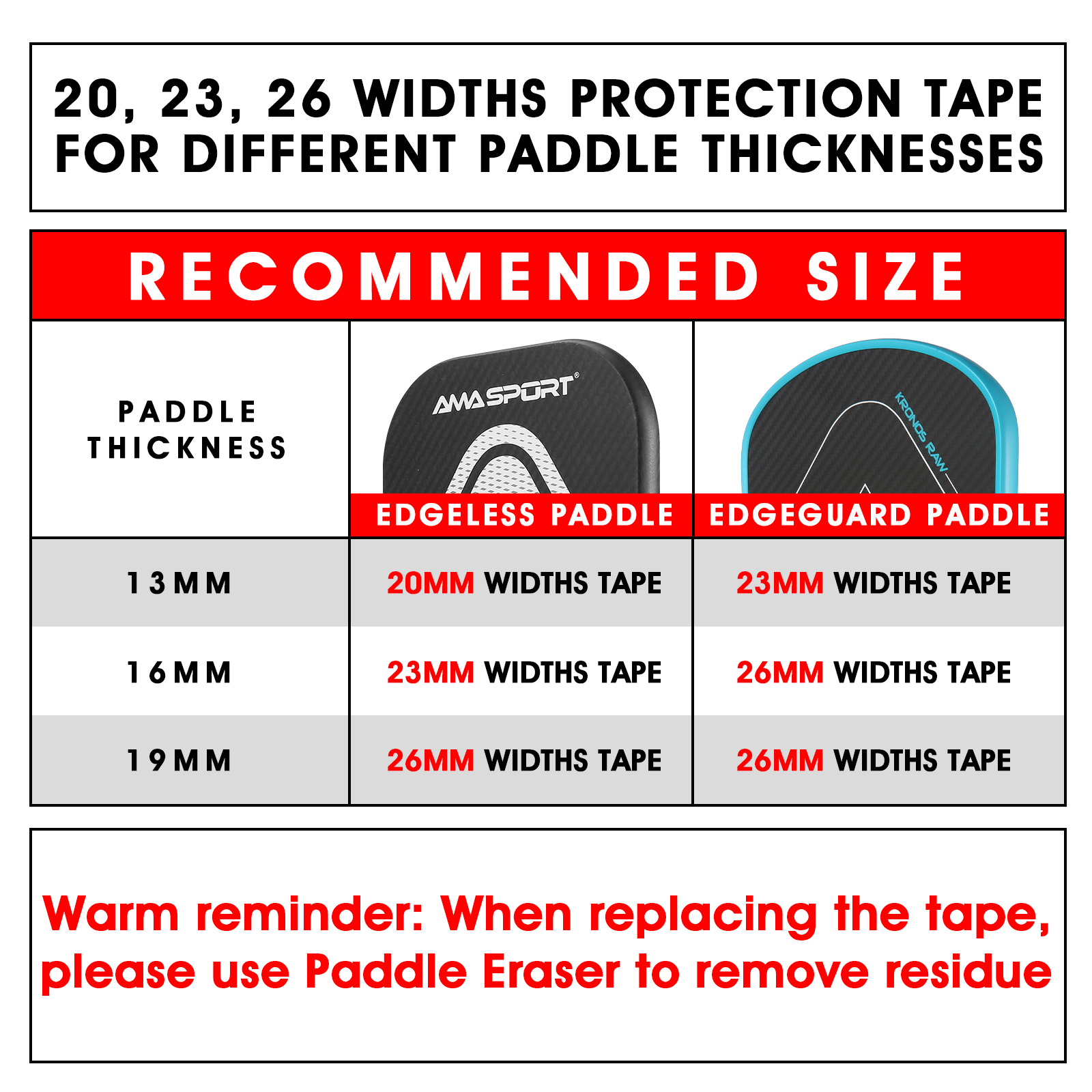 AMASPORT Pickleball Paddle Edg - đánh giá và giá Side Tape Racket